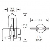 H2 X511: Halogen H X511 base from £0.01 each